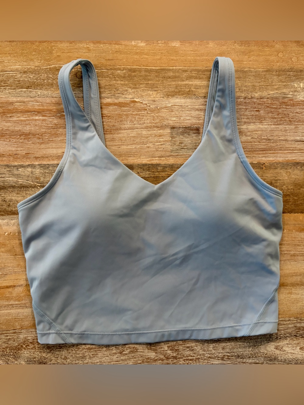 The Gym People Light Blue Gray Women's Sports Bra Size Small Padded Med Support